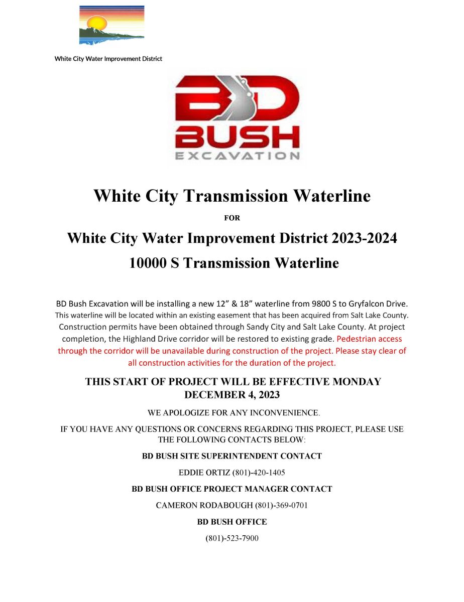 Construction Notice flier